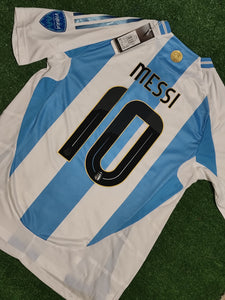 Messi Argentina Home Soccer Jersey Copa America 2024 Final