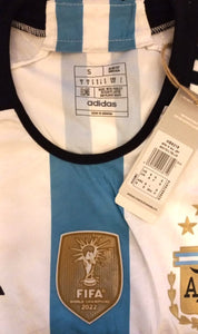 3 Star Argentina Home Soccer Jersey Oficial World Champions HEAT.RDY