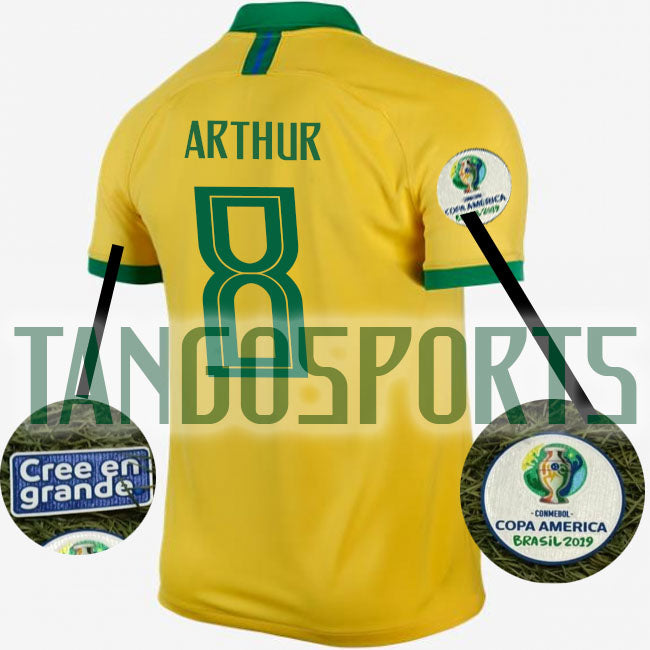 Brazil Arthur 2019 Copa America Home Jersey Players