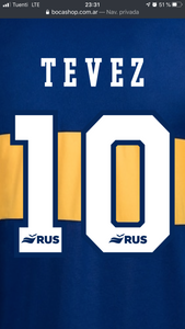 TEVEZ Boca Juniors Shirt 2020 Home Adidas