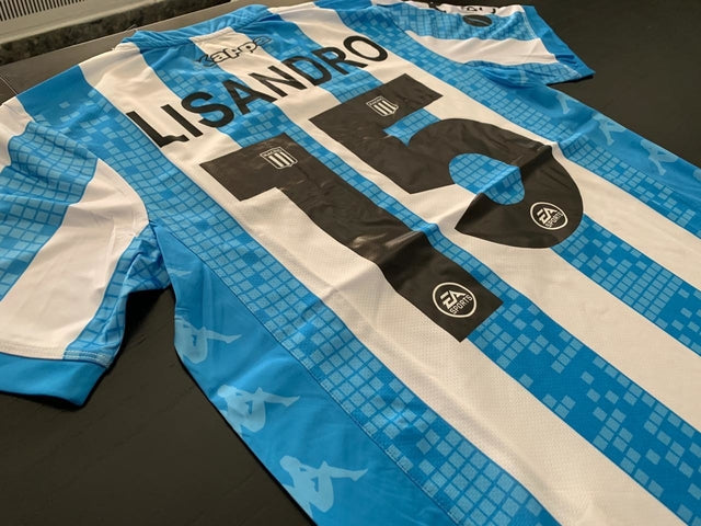 Racing Club 2020 Lisandro 15 Kappa Home Soccer Jersey